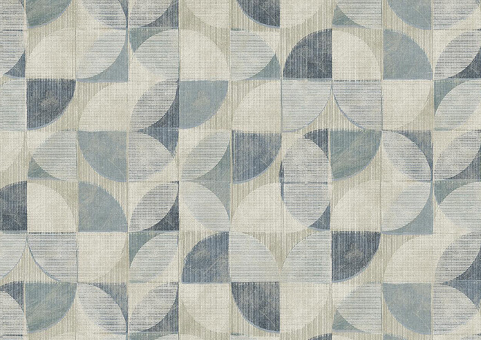 Mosaic Tile, Denim - Made to Measure Curtains - Image 9